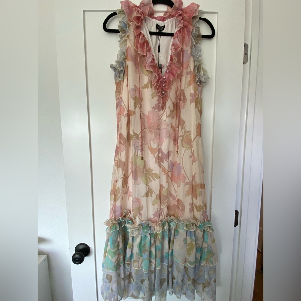 Beulah Floral Dress - Pink, Blue, Cream